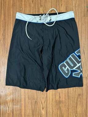 Cult Crew Locals Only Board Shorts Black Size 34